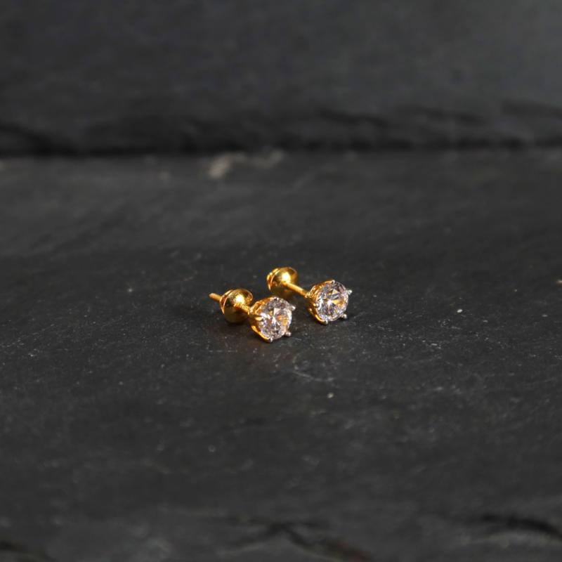 Single CZ Stud Earring