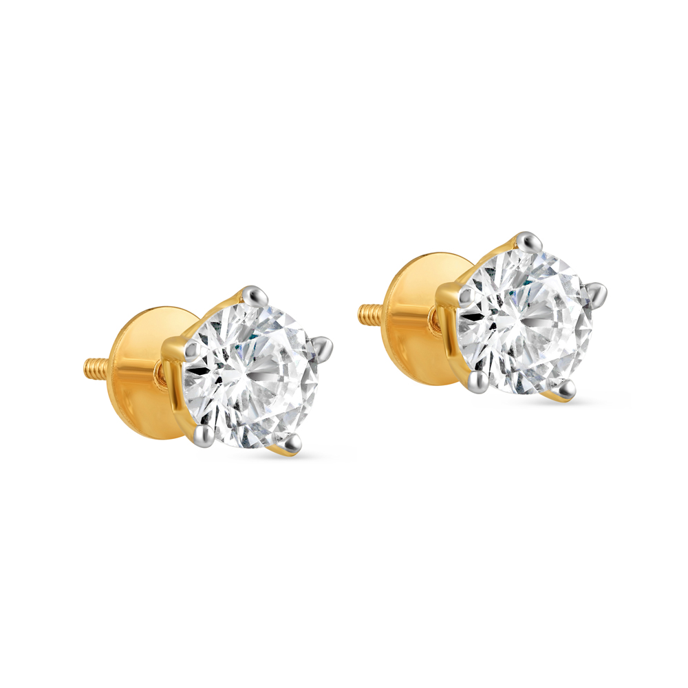 Single CZ Stud Earring