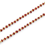 Doğal Yakutlu 22 Ayar Altın Mala | 20 İnç Doğal Yakutlu 22 Ayar Altın Mala | 20 İnç