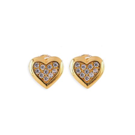 22ct Gold Heart Shaped Earring 22ct Gold Heart Shaped Earring