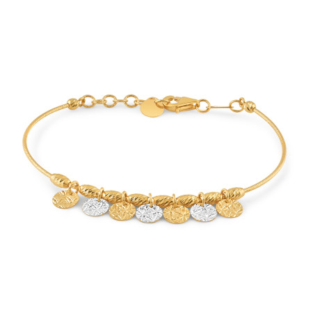 22ct Gold Rhodium Leaf Bracelets | Glow collection