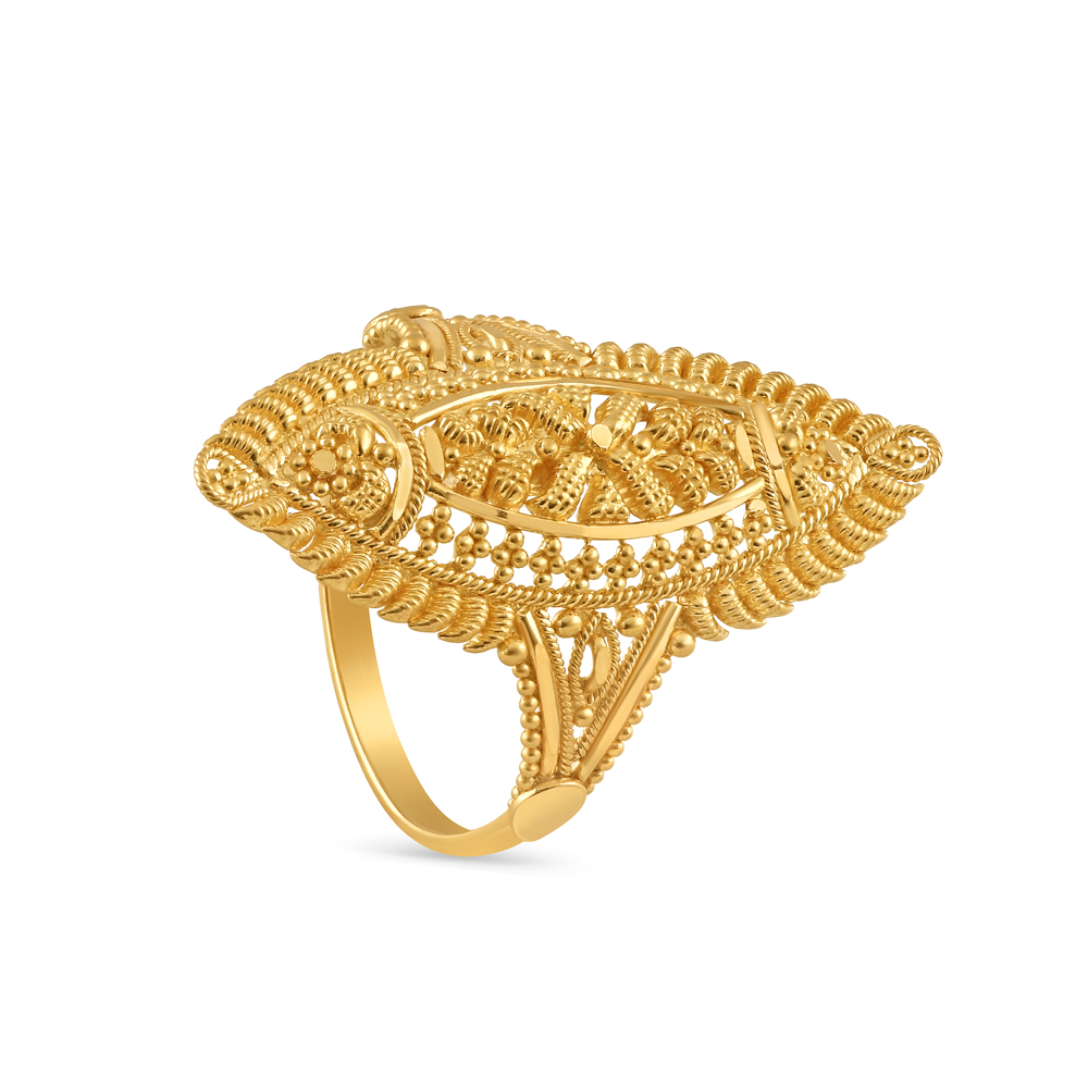 Yellow Gold Ring in 22ct for Women UK