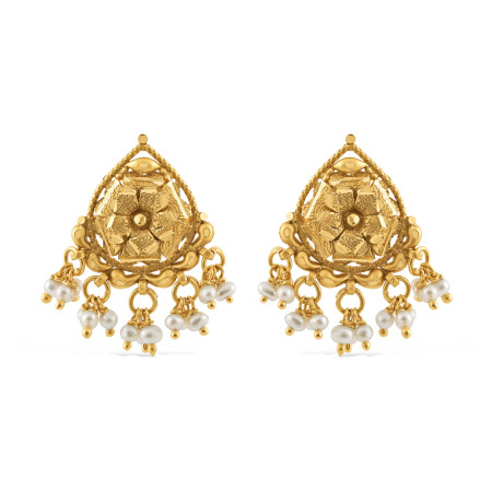 22ct Sunrise Gold Stud Earring with Pearl 22ct Sunrise Gold Stud Earring with Pearl