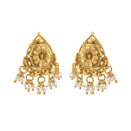 22ct Sunrise Gold Stud Earring with Pearl 22ct Sunrise Gold Stud Earring with Pearl