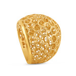 22ct Gold Jali Pattern Ring | Size K