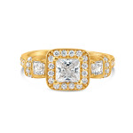 22 Ayar Altın CZ Üçlü Nişan Yüzüğü | O Beden 22 Ayar Altın CZ Üçlü Nişan Yüzüğü | O Beden