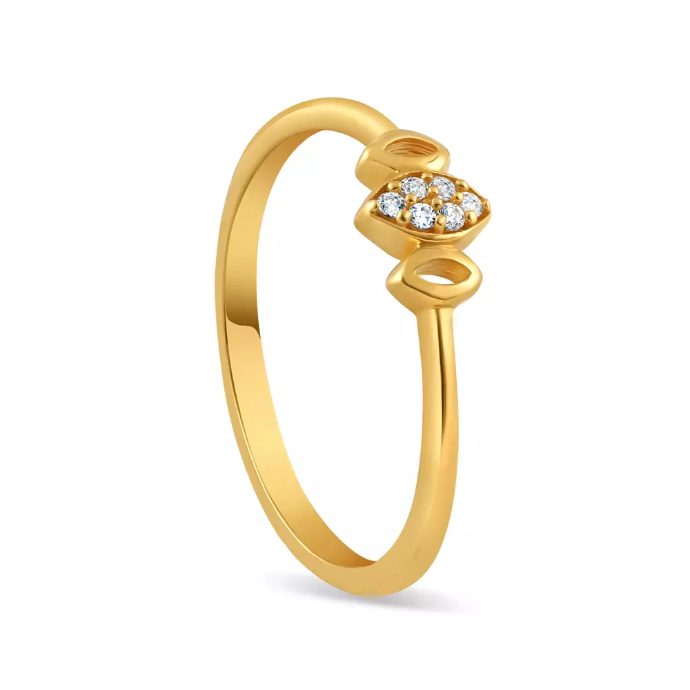 22ct Gold White CZ Ring | Size M 22ct Gold White CZ Ring | Size M