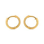 22-karätiger Goldohrring mit Rhodium-Finish