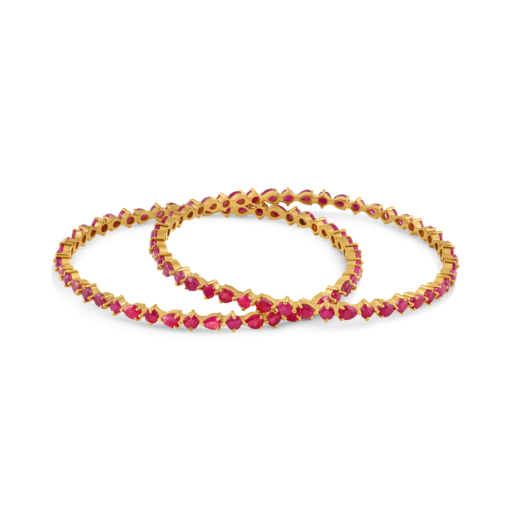 22ct Gold Armreif mit Rubinstein