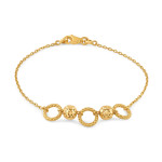 22 Ayar Altın Disk Charm Bileklik | 7 İnç 22 Ayar Altın Disk Charm Bileklik | 7 İnç