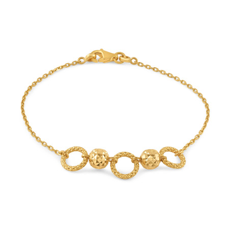 22ct Gold Disc Charm Bracelet | 7 Inches 22ct Gold Disc Charm Bracelet | 7 Inches