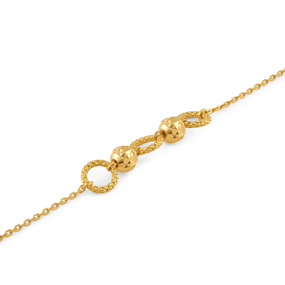 22ct Gold Disc Charme Armband | 7 Zoll