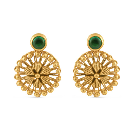 22ct Gold Floral Design Drop Earring 22ct Gold Floral Design Drop Earring