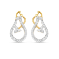 22ct Gold Earring Fancy Stud with CZ Stones