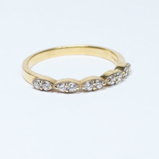 22ct Gold CZ Ring for Ladies | Size R 22ct Gold CZ Ring for Ladies | Size R
