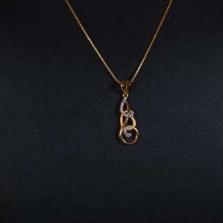 22ct Gold Pendant With White CZ Stone 22ct Gold Pendant With White CZ Stone