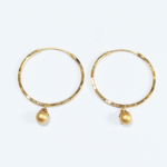 Boncuklu 22 Ayar Altın Halka Küpe Boncuklu 22 Ayar Altın Halka Küpe