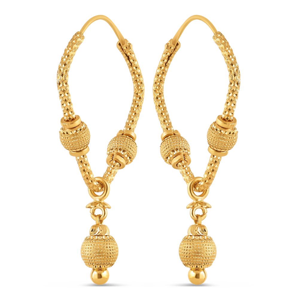 22ct Gold Fancy Hoop Ohrring 22ct Gold Fancy Hoop Ohrring