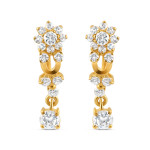 حلق من الذهب عيار 22 قيراط مع أحجار CZ حلق من الذهب عيار 22 قيراط مع أحجار CZ