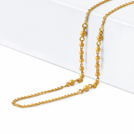 22ct Gold Bead Chain | 16.5 Inches