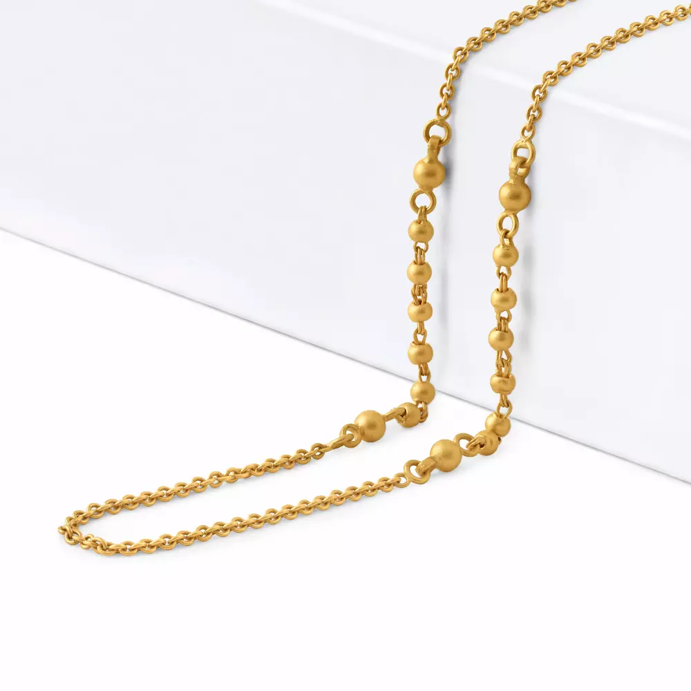22ct Gold Bead Chain | 16.5 Inches 22ct Gold Bead Chain | 16.5 Inches