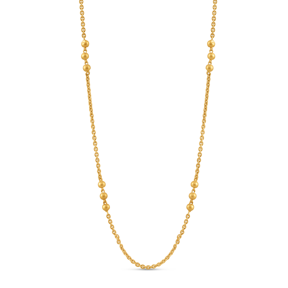 22ct Gold Kette mit Goldperlen | 18 Zoll