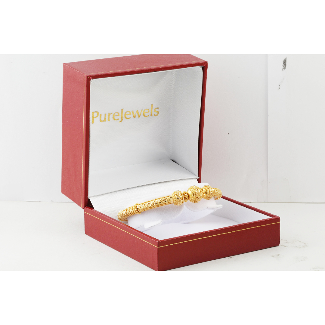 سوار من الذهب عيار 22 قيراط من مجموعة جالي | مجموعة جالي | مقاس 2.5 سوار من الذهب عيار 22 قيراط من مجموعة جالي | مجموعة جالي | مقاس 2.5