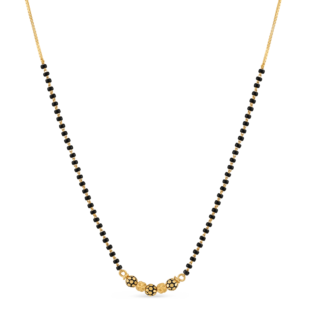 Altın Boncuklu 22 Ayar Altın Mangalsutra | 18 İnç Altın Boncuklu 22 Ayar Altın Mangalsutra | 18 İnç