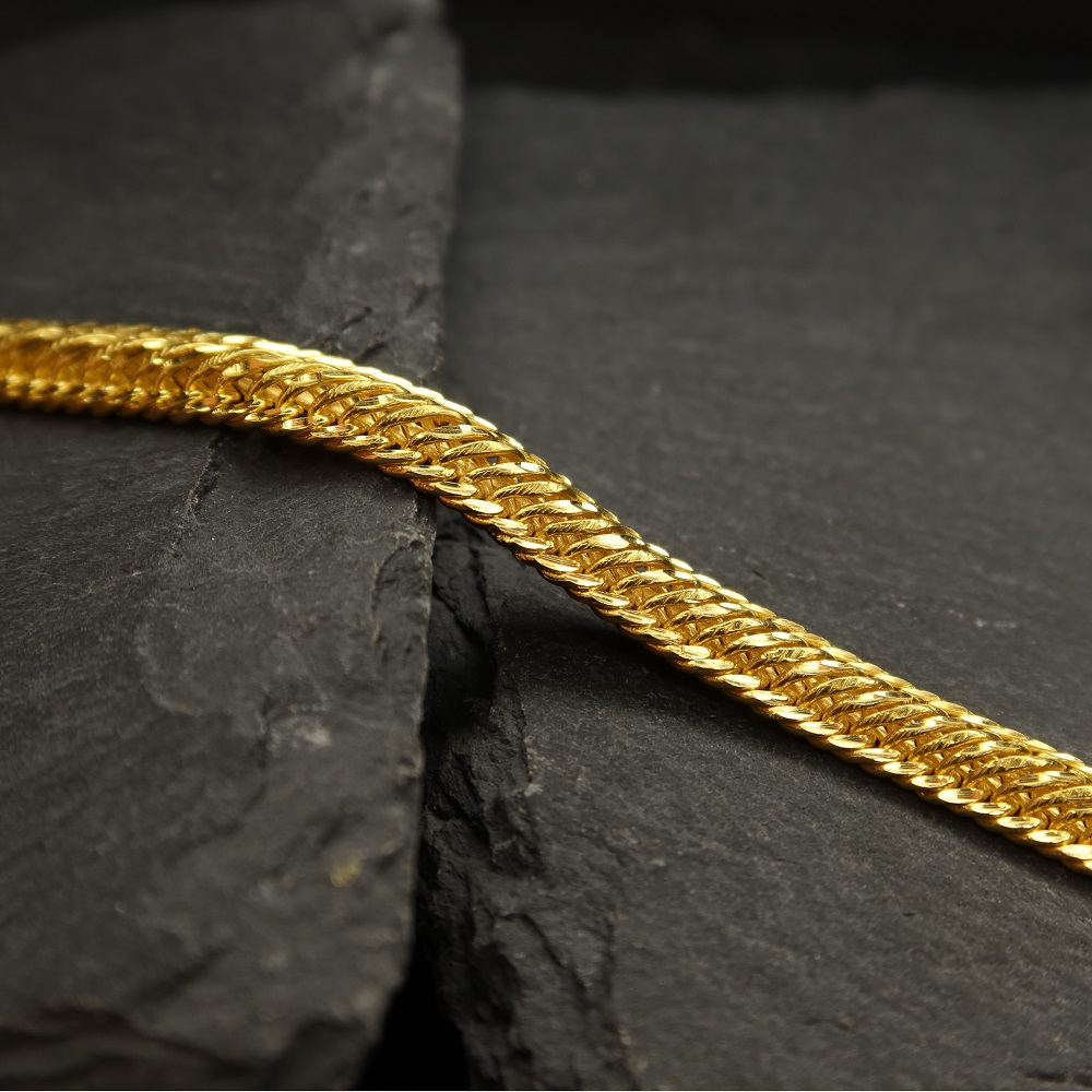 22ct Gelbgold-Armband für Herren | 8 Zoll