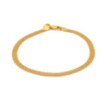 22ct Gold Flat Chain Bracelet | 7 Inches