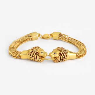 22ct Gold Lion Head Men’s Bracelet | 8 Inches 22ct Gold Lion Head Men’s Bracelet | 8 Inches
