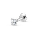 18ct White Gold 0.02ct Diamond Stud Nosepin with Screw