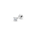 18ct White Gold 0.02ct Diamond Stud Nosepin with Screw