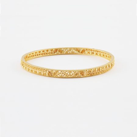 Bangle in 22ct Gold | Jali Collection | Size 2.8 Bangle in 22ct Gold | Jali Collection | Size 2.8