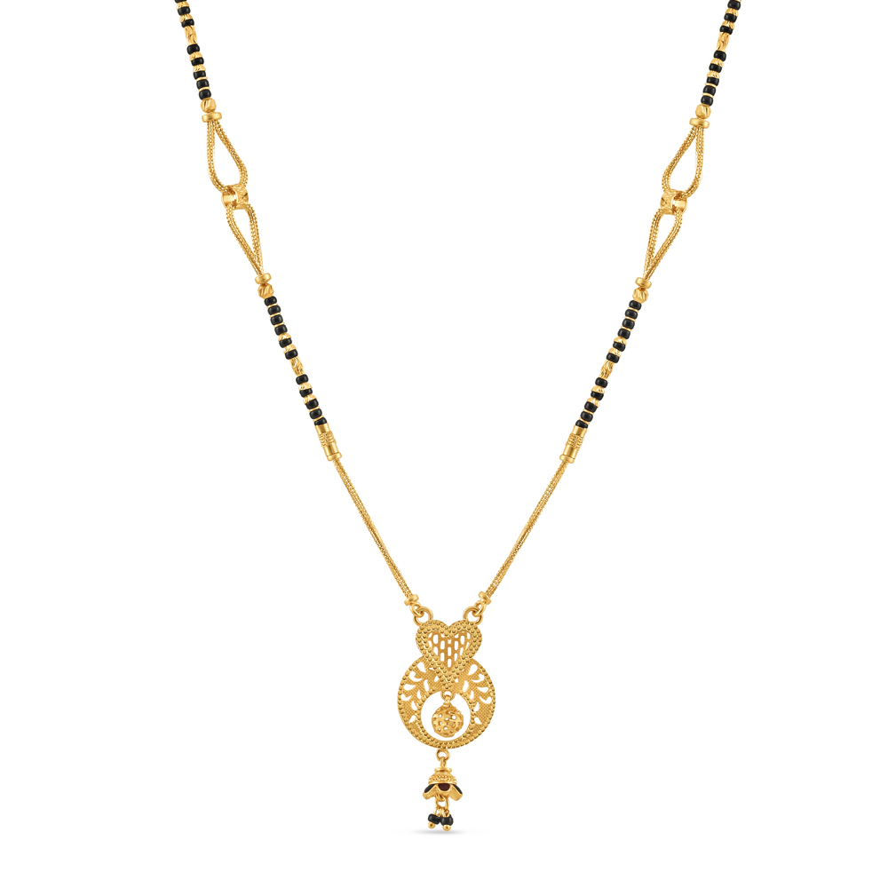 Gold Mangalsutra in 18 Inches