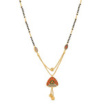22 Karat Gold Mangalsutra in 18 Zentimeter