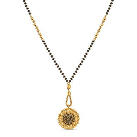 Floral Design Mangalsutra in 18 Inches