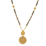 22ct Gold Mangalsutra with Round Pendant | 18 Inches