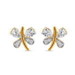 22ct Gold CZ Stein Schmetterling Ohrstecker