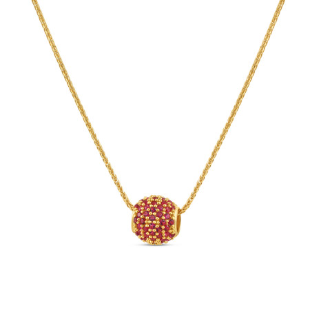 22ct Gold Red CZ Stone Pendant