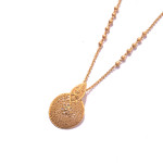 22ct Altın Yuvarlak Kolye Ucu | 16 inç