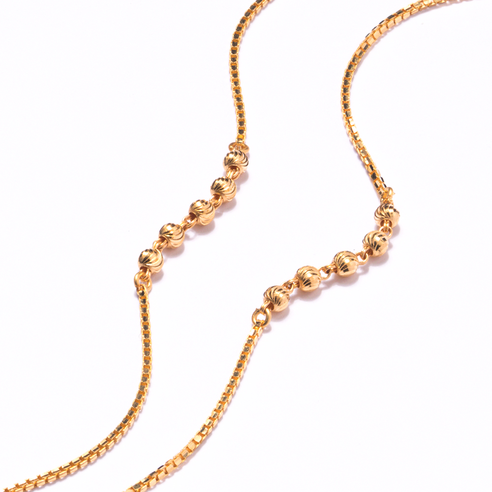 22ct Gold Perlen Baby-Armband-Paar | 5 Zoll