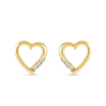 18ct Gold Classic Heart Stud 18ct Gold Classic Heart Stud