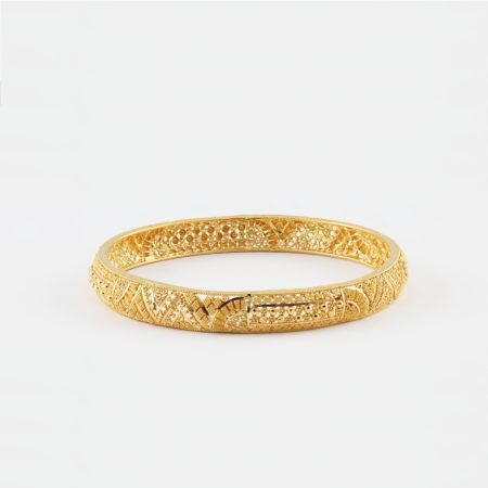 22ct Gold Filigree Bangle | Jali Collection | Size 2.7