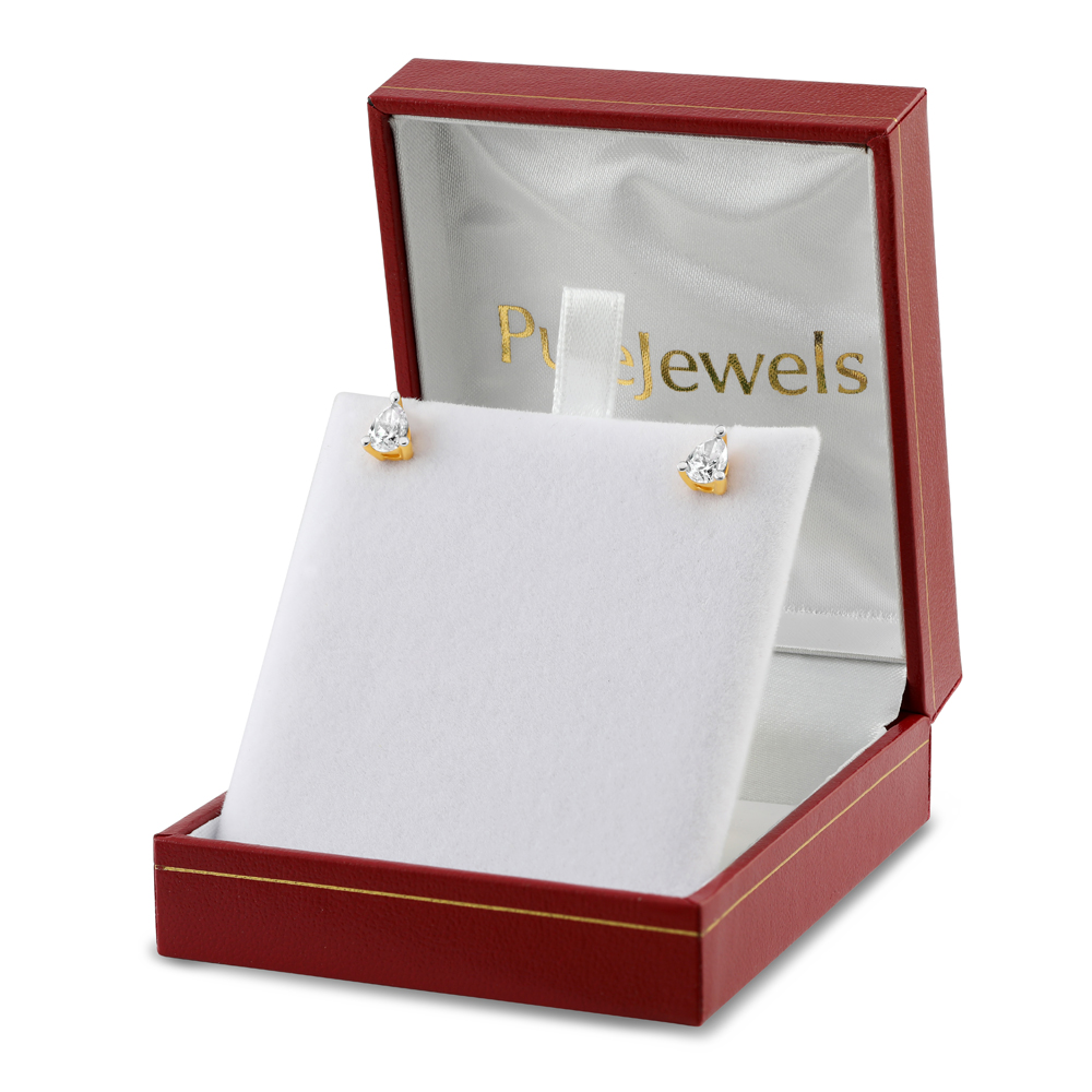 22ct Gelbgold Birne CZ Ohrstecker