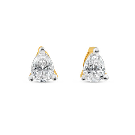 22ct Yellow Gold Pear CZ Stud 22ct Yellow Gold Pear CZ Stud
