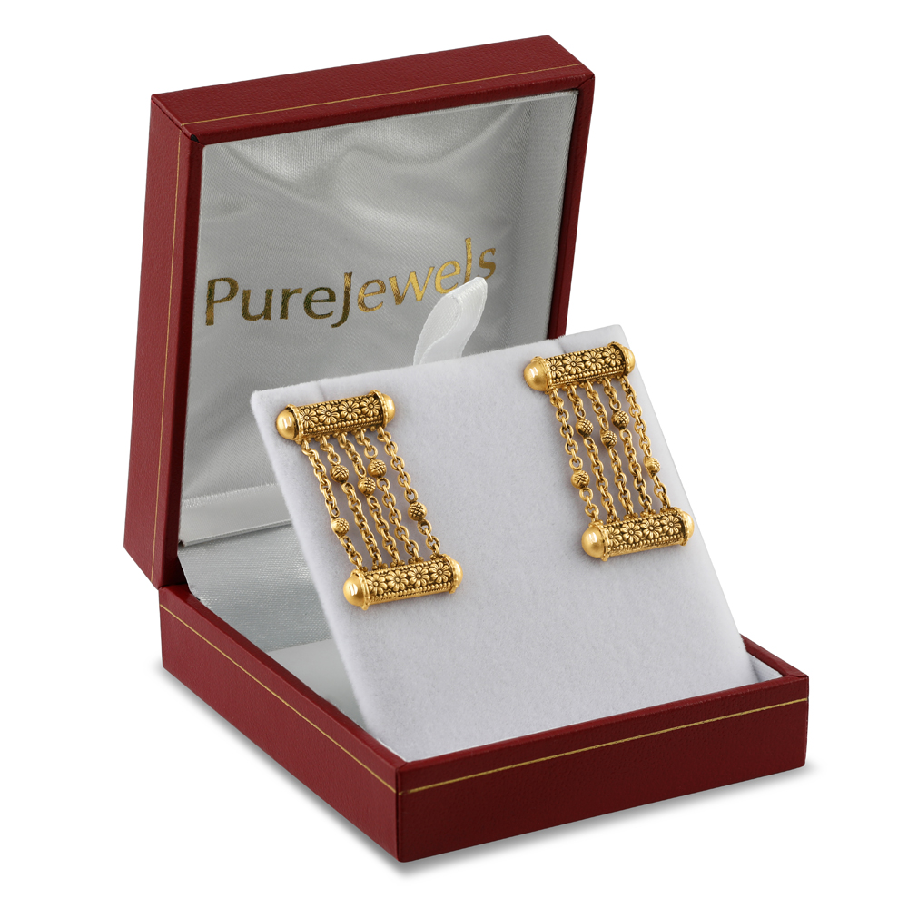 أقراط متدلية من الذهب عيار 22 قيراط | مجموعة أرماري أقراط متدلية من الذهب عيار 22 قيراط | مجموعة أرماري