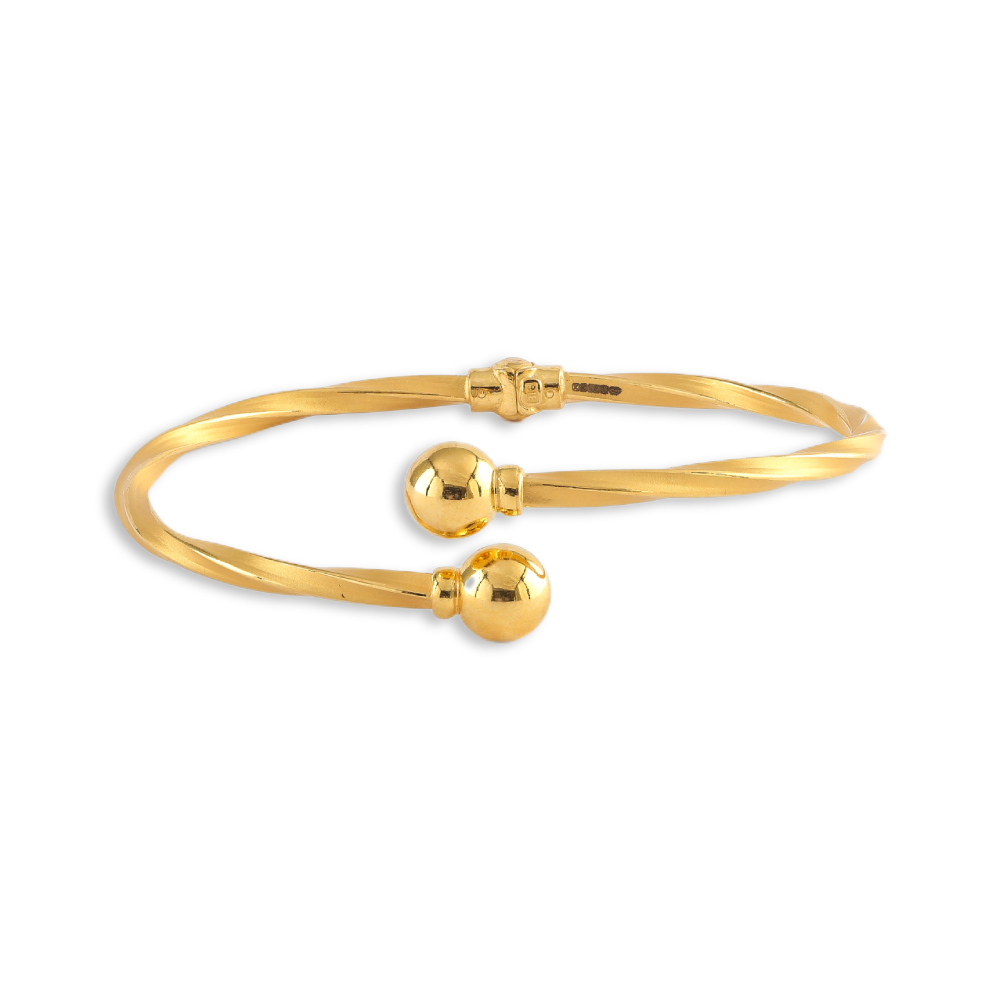 22ct Gold Ladies Twister Bangle PureJewels UK