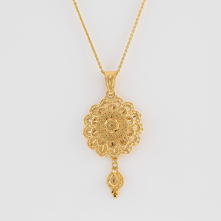 22ct Gold Filigree Pendant | Jali Filigree Collection 22ct Gold Filigree Pendant | Jali Filigree Collection