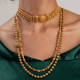 Antique Style Choker Necklace | 22ct Gold Antique Style Choker Necklace | 22ct Gold